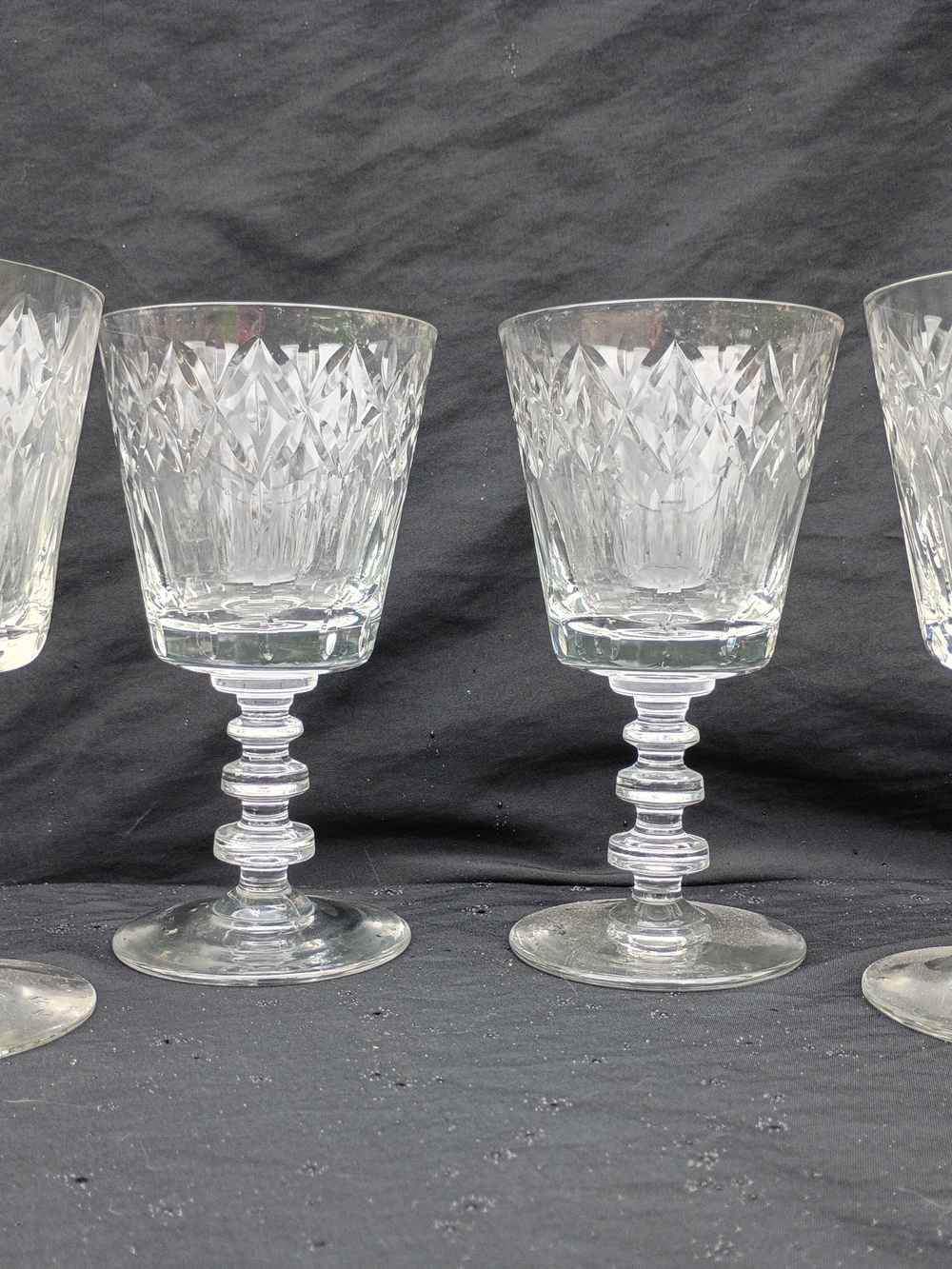 Set of Four Ridgeway Water Goblets by Rock Sharpe